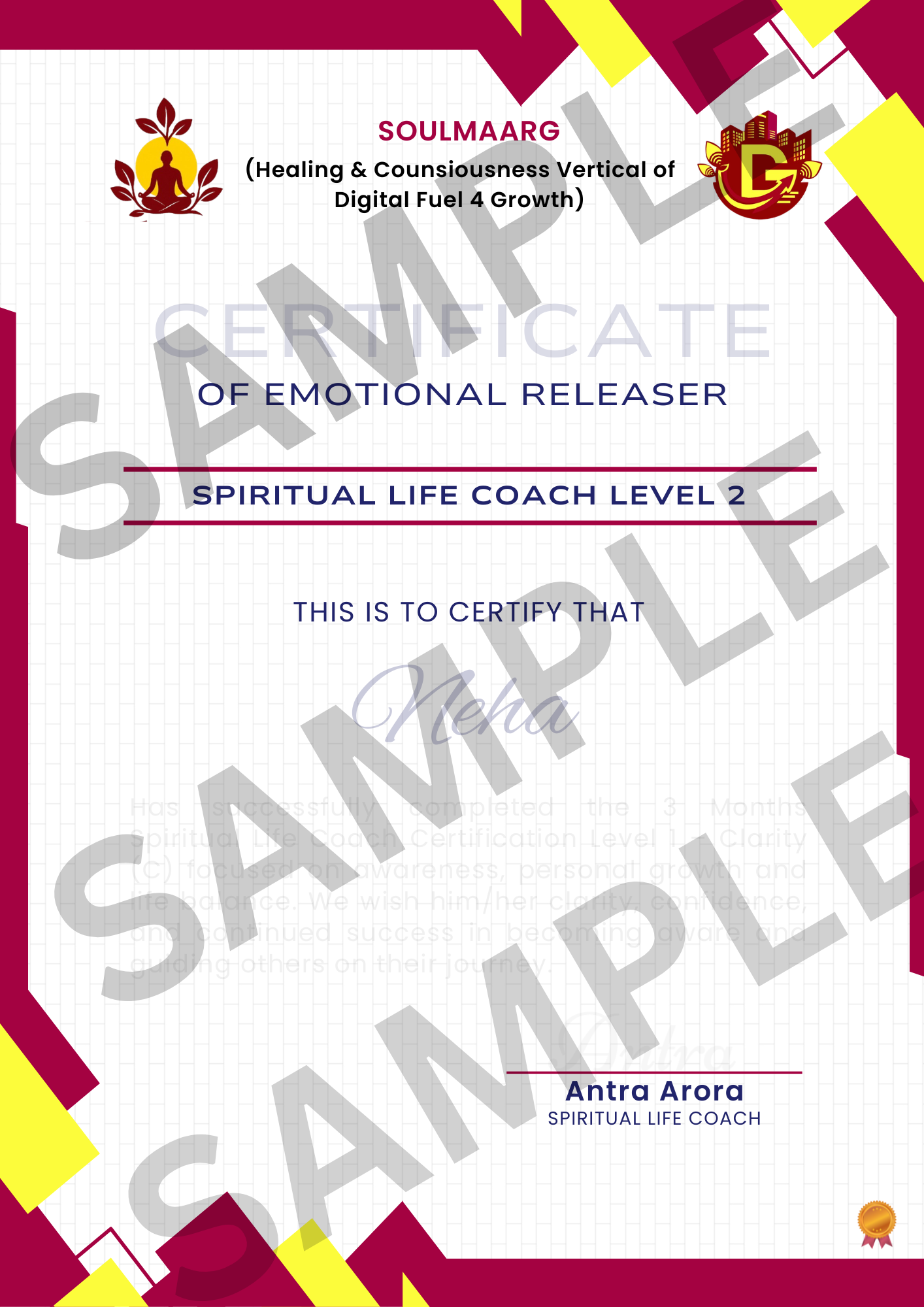 spiritual life coach certificate level 2